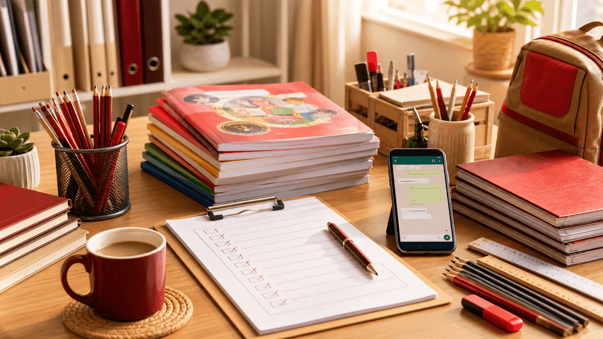 Organized school materials and ordering support